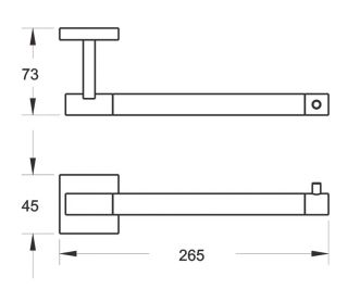 Полотенцедержатель Rose RG3006H золото/чёрный